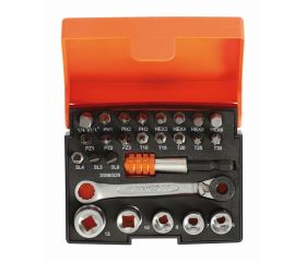 Juego de puntas y vasos estándar de 1/4