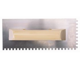 Llanas con hoja de acero al carbono con dientes dentados cuadrados y mango de madera | 2092