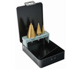 Juego de brocas escalonadas de acero rápido (3 piezas) | 228-SET