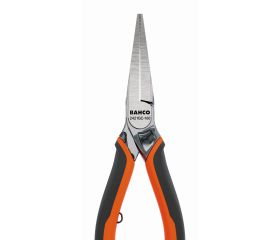 Alicates ERGO™ de boca plana y cabeza larga, cromados, con mangos bi-materiales | 2421GC