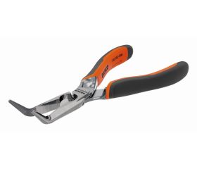 Alicates ERGO™ de boca semirredonda y punta curvada 45º, cromados, con mangos bi-materiales | 2427GC