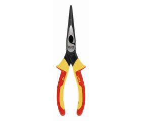 Alicates ERGO™ de boca semirredonda y punta curvada 45º, con mangos bi-materiales aislados | 2427S