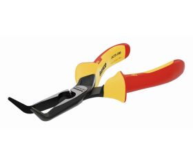 Alicates ERGO™ de boca semirredonda y punta curvada 45º, con mangos bi-materiales aislados | 2427S