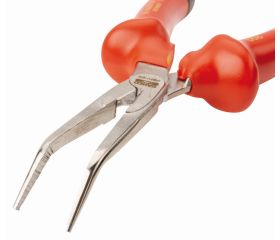 Alicates de boca semirredonda con punta curva de 45° y aislados VDE | 2427V