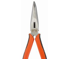 Alicates de boca semirredonda de punta curvada a 45° con mangos bi-componente y acabado lacado | 2477G-200