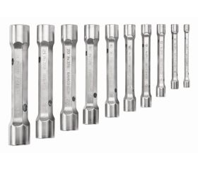 Juego de llaves de tubo de dos bocas métricas (10 piezas/caja de cartón) | 27M/10