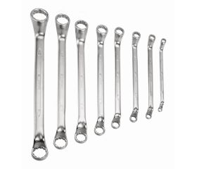 Juego de llaves de dos bocas extra-acodadas métricas (8 piezas/caja) | 2M/S