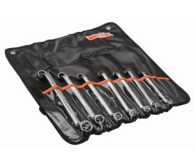 Juego de llaves de dos bocas extra-acodadas imperiales en estuche de plástico negro | 2Z/T