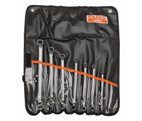 Juego de llaves de dos bocas extra-acodadas imperiales en estuche de plástico negro | 2Z/T