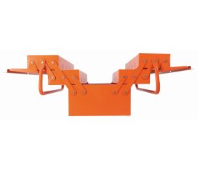 Cajas de herramientas metálicas con cinco compartimentos y posibilidad de colocar un candado | 3149-OR