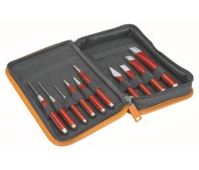 Juego de botadores y cinceles: 10 piezas/estuche de plástico | 3656/10