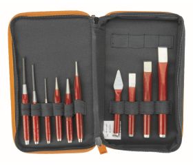 Juego de botadores y cinceles: 10 piezas/estuche de plástico | 3656/10