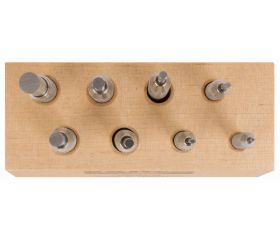 Juego de botadores con manguito guía estriado: 8 piezas/expositor de plástico | 3659/8