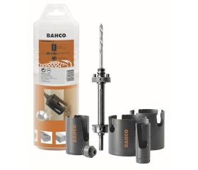 Juegos de coronas de sierra para construcción con punta de carburo para madera y ladrillo