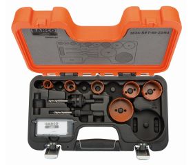 Juego de coronas de sierra bimetal Sandflex® de 22-64 mm para planchas de metal/madera (9 piezas) | 3834-65-22/64