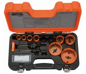 Juego de coronas bi-metal Sandflex® para planchas de metal/madera, 16-83 mm: 11 piezas | 3834-92