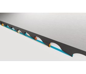 Hoja de sierra de cinta bi-metal grande de corte de metal de producción para aleaciones difíciles, con dentado de acero rápido | 3853 Sandflex® Top Fabricator Coated