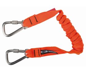 Lanyards naranjas de alta visibilidad con mosquetón fijo para 12 kg | 3875-LY10