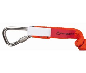 Lanyards naranjas de alta visibilidad con mosquetón fijo para 12 kg | 3875-LY10