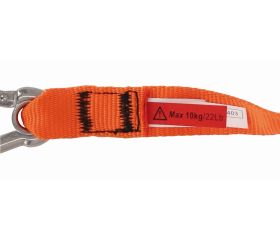 Lanyards naranjas de alta visibilidad con mosquetón fijo para 6 kg | 3875-LY8