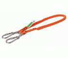 Lanyards naranjas de alta visibilidad con mosquetón giratorio para 1&nbsp;kg | 3875-LY600