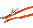 Lanyards naranjas de alta visibilidad con mosquetón giratorio para 1&nbsp;kg | 3875-LY600