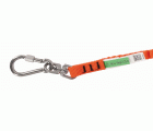 Lanyards naranjas de alta visibilidad con mosquetón giratorio para 1&nbsp;kg | 3875-LY600
