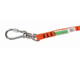 Lanyards naranjas de alta visibilidad con mosquetón giratorio para 1 kg | 3875-LY600