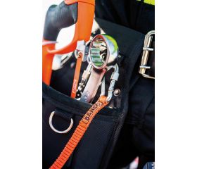 Lanyards naranjas de alta visibilidad con mosquetón giratorio para 1 kg | 3875-LY600