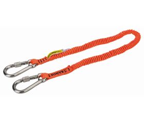 Lanyards naranjas de alta visibilidad con mosquetón fijo para 3 kg | 3875-LY700