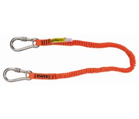 Lanyards naranjas de alta visibilidad con mosquetón fijo para 3 kg | 3875-LY700