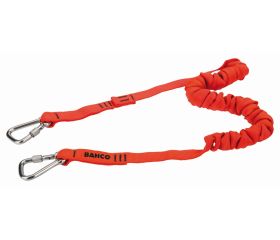 Lanyards naranjas de alta visibilidad con mosquetón fijo para 6 kg | 3875-LY8