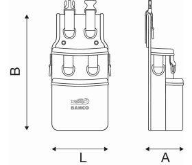 Bolsas con 2 bolsillos grandes y 6 anillas de seguridad para enganche de lanyard | 3875-MHP6