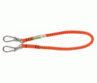 Lanyards naranjas de alta visibilidad con mosquetón giratorio para 1&nbsp;kg | 3875-LY600