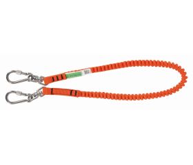 Lanyards naranjas de alta visibilidad con mosquetón giratorio para 1 kg | 3875-LY600