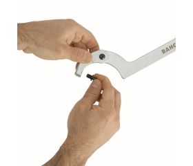 Llaves de gancho de pasador ajustable con acabado cromado | 40B