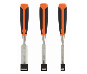 Juego de formones con mango de goma (3 piezas / caja de cartón) | 424P-S3-EUR