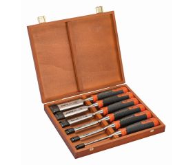 Juego de formones muy resistentes ERGO™ (6 piezas / caja de madera) | 434-S6-EUR