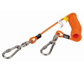 Lanyards en espiral con mosquetón giratorio para 3 kg | 439000003
