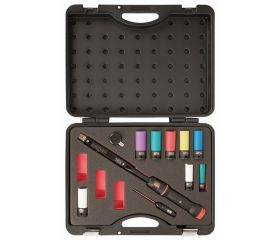 Maletín con llave dinamométrica ajustable y juego de herramientas de impacto - 11 piezas | 4750BMC10FF1