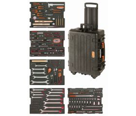 Kit de herramientas para la industria de la energía eólica con maleta rígida resistente: 167 piezas | 4750RCHDW02FF2