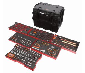 Composiciones de herramientas de uso general con maleta rígida resistente: 162 piezas | 4750RCWD4FF1