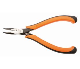 Alicates de boca semirredonda con punta curvada a 60° ERGO™, mangos bi-componentes y acabado fosfatado | 4833