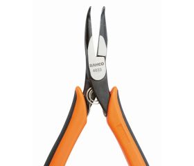 Alicates de boca semirredonda con punta curvada a 60° ERGO™, mangos bi-componentes y acabado fosfatado | 4833