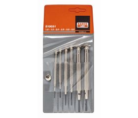Juego de destornilladores ranurados de precisión, 1,0-3,5 mm (6 piezas) | 510031