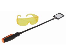 Espejo de inspección pivotante con UV y cable semirrígido aislado | 5515FUV