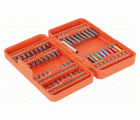 Juego de puntas de 1/4" para tornillos ranurados/ Phillips/Pozidriv/Hex/ TORX®/TORX® Tamper/Robertson - 54 piezas | 59S/54C-1