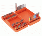 Juego de puntas de 1/4" para tornillos ranurados/ Phillips/Pozidriv/Hex/ TORX®/TORX® Tamper/Robertson - 54 piezas | 59S/54C-1