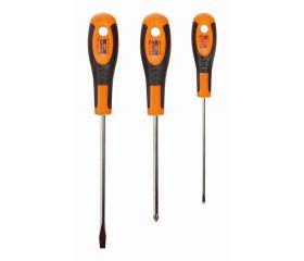 Juego de destornilladores ranurados/Phillips con agarre de goma - 3 piezas | 600-3