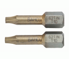 Puntas de torsión TiN de 1/4" para tornillos de cabeza TORX® de 25&nbsp;mm | 62TIN/T